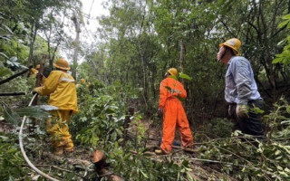 台风桦加沙风强雨骤 屏东原乡山区逾1500停电
